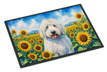 Load image into Gallery viewer, Komondor in Sunflowers Doormat Front Door Mat Indoor Outdoor Rugs for Entryway, Non Slip Washable Low Pile, 18H X 27W