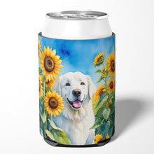 Load image into Gallery viewer, Kuvasz in Sunflowers Can or Bottle Hugger