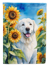 Load image into Gallery viewer, Kuvasz in Sunflowers House Flag