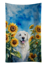 Load image into Gallery viewer, Kuvasz in Sunflowers Kitchen Towel