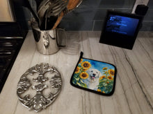 Load image into Gallery viewer, Kuvasz in Sunflowers Pot Holders - Set of 2 Decorative Kitchen Helpers | Made in the USA