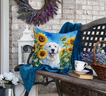 Load image into Gallery viewer, Kuvasz in Sunflowers Throw Pillow