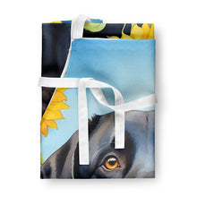 Load image into Gallery viewer, Labrador Retriever in Sunflowers Apron – Artist-Designed Kitchen, BBQ &amp; Craft Apron