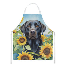 Load image into Gallery viewer, Labrador Retriever in Sunflowers Apron – Artist-Designed Kitchen, BBQ &amp; Craft Apron