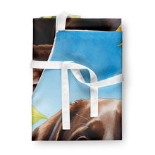 Load image into Gallery viewer, Labrador Retriever in Sunflowers Apron – Artist-Designed Kitchen, BBQ &amp; Craft Apron