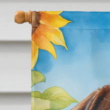 Load image into Gallery viewer, Labrador Retriever in Sunflowers House Flag