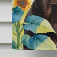Load image into Gallery viewer, Labrador Retriever in Sunflowers House Flag