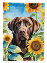 Load image into Gallery viewer, Labrador Retriever in Sunflowers House Flag