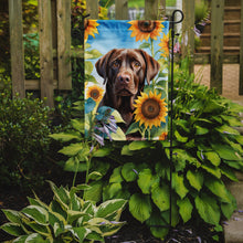 Load image into Gallery viewer, Labrador Retriever in Sunflowers Garden Flag – Bright Dog-Themed Yard Decor
