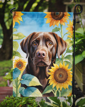 Load image into Gallery viewer, Labrador Retriever in Sunflowers Garden Flag – Bright Dog-Themed Yard Decor