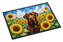 Load image into Gallery viewer, Labrador Retriever in Sunflowers Doormat Front Door Mat Indoor Outdoor Rugs for Entryway, Non Slip Washable Low Pile, 24H X 36W