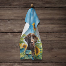 Load image into Gallery viewer, Labrador Retriever in Sunflowers Kitchen Towel