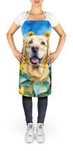 Load image into Gallery viewer, Labrador Retriever in Sunflowers Apron – Artist-Designed Kitchen, BBQ &amp; Craft Apron