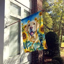Load image into Gallery viewer, Labrador Retriever in Sunflowers House Flag