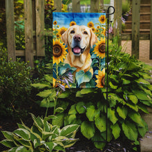 Load image into Gallery viewer, Labrador Retriever in Sunflowers Garden Flag – Bright Dog-Themed Yard Decor