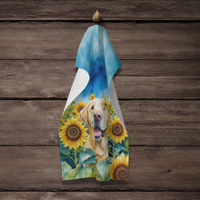 Load image into Gallery viewer, Labrador Retriever in Sunflowers Kitchen Towel