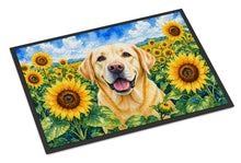 Load image into Gallery viewer, Labrador Retriever in Sunflowers Doormat Front Door Mat Indoor Outdoor Rugs for Entryway, Non Slip Washable Low Pile, 18H X 27W