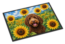 Load image into Gallery viewer, Labradoodle in Sunflowers Doormat Front Door Mat Indoor Outdoor Rugs for Entryway, Non Slip Washable Low Pile, 24H X 36W