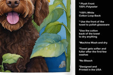 Load image into Gallery viewer, Labradoodle in Sunflowers Kitchen Towel