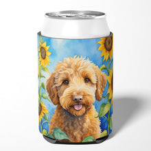 Load image into Gallery viewer, Labradoodle in Sunflowers Can or Bottle Hugger