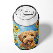 Load image into Gallery viewer, Labradoodle in Sunflowers Can or Bottle Hugger
