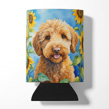 Load image into Gallery viewer, Labradoodle in Sunflowers Can or Bottle Hugger