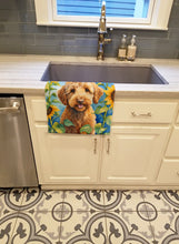 Load image into Gallery viewer, Labradoodle in Sunflowers Kitchen Towel