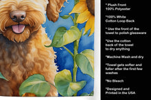 Load image into Gallery viewer, Labradoodle in Sunflowers Kitchen Towel