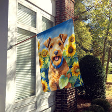 Load image into Gallery viewer, Lakeland Terrier in Sunflowers House Flag