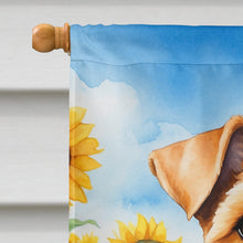 Load image into Gallery viewer, Lakeland Terrier in Sunflowers House Flag
