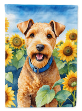 Load image into Gallery viewer, Lakeland Terrier in Sunflowers House Flag