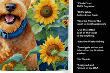 Load image into Gallery viewer, Lakeland Terrier in Sunflowers Kitchen Towel