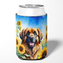 Load image into Gallery viewer, Leonberger in Sunflowers Can or Bottle Hugger