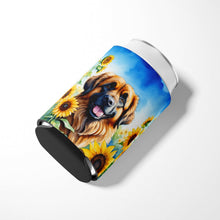 Load image into Gallery viewer, Leonberger in Sunflowers Can or Bottle Hugger