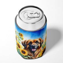 Load image into Gallery viewer, Leonberger in Sunflowers Can or Bottle Hugger