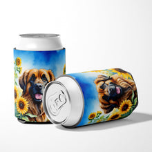 Load image into Gallery viewer, Leonberger in Sunflowers Can or Bottle Hugger