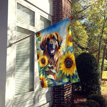 Load image into Gallery viewer, Leonberger in Sunflowers House Flag