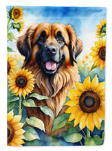 Load image into Gallery viewer, Leonberger in Sunflowers House Flag