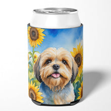 Load image into Gallery viewer, Lhasa Apso in Sunflowers Can or Bottle Hugger
