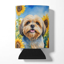 Load image into Gallery viewer, Lhasa Apso in Sunflowers Can or Bottle Hugger