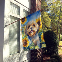 Load image into Gallery viewer, Lhasa Apso in Sunflowers House Flag