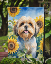 Load image into Gallery viewer, Lhasa Apso in Sunflowers Garden Flag – Bright Dog-Themed Yard Decor