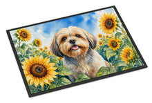 Load image into Gallery viewer, Lhasa Apso in Sunflowers Doormat Front Door Mat Indoor Outdoor Rugs for Entryway, Non Slip Washable Low Pile, 24H X 36W
