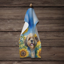 Load image into Gallery viewer, Lhasa Apso in Sunflowers Kitchen Towel