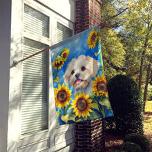 Load image into Gallery viewer, Maltese in Sunflowers House Flag