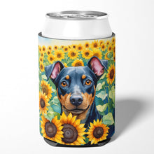 Load image into Gallery viewer, Manchester Terrier in Sunflowers Can or Bottle Hugger