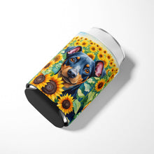Load image into Gallery viewer, Manchester Terrier in Sunflowers Can or Bottle Hugger