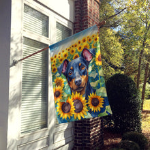 Load image into Gallery viewer, Manchester Terrier in Sunflowers House Flag