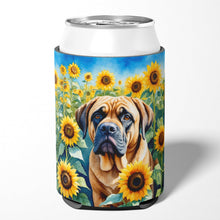 Load image into Gallery viewer, Mastiff in Sunflowers Can or Bottle Hugger