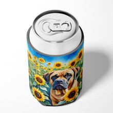 Load image into Gallery viewer, Mastiff in Sunflowers Can or Bottle Hugger